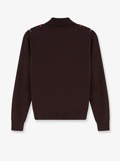 Diamond-patterned cashmere cardigan thumbnail