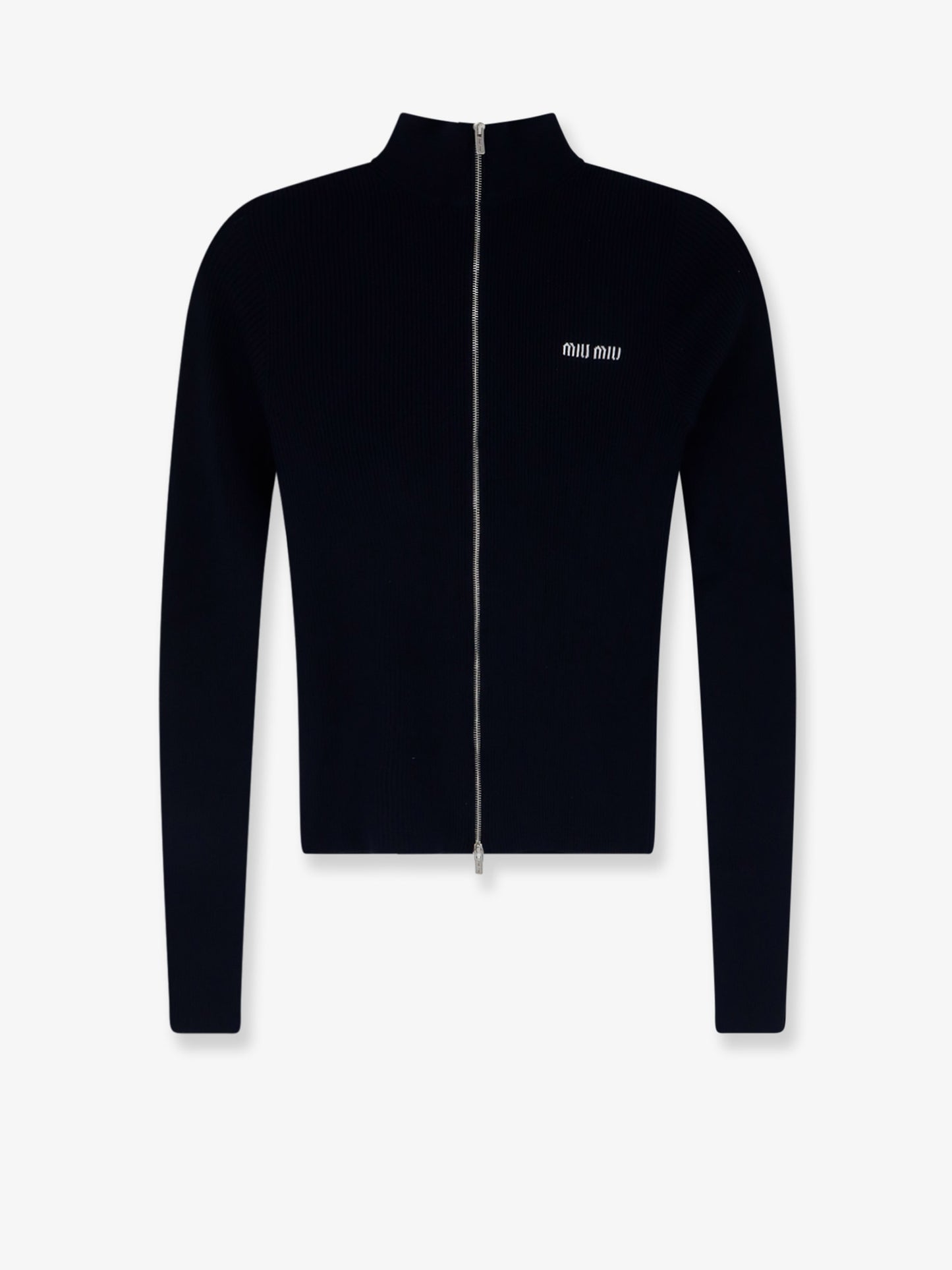 Cardigan in cotone con intarsio logo frontale