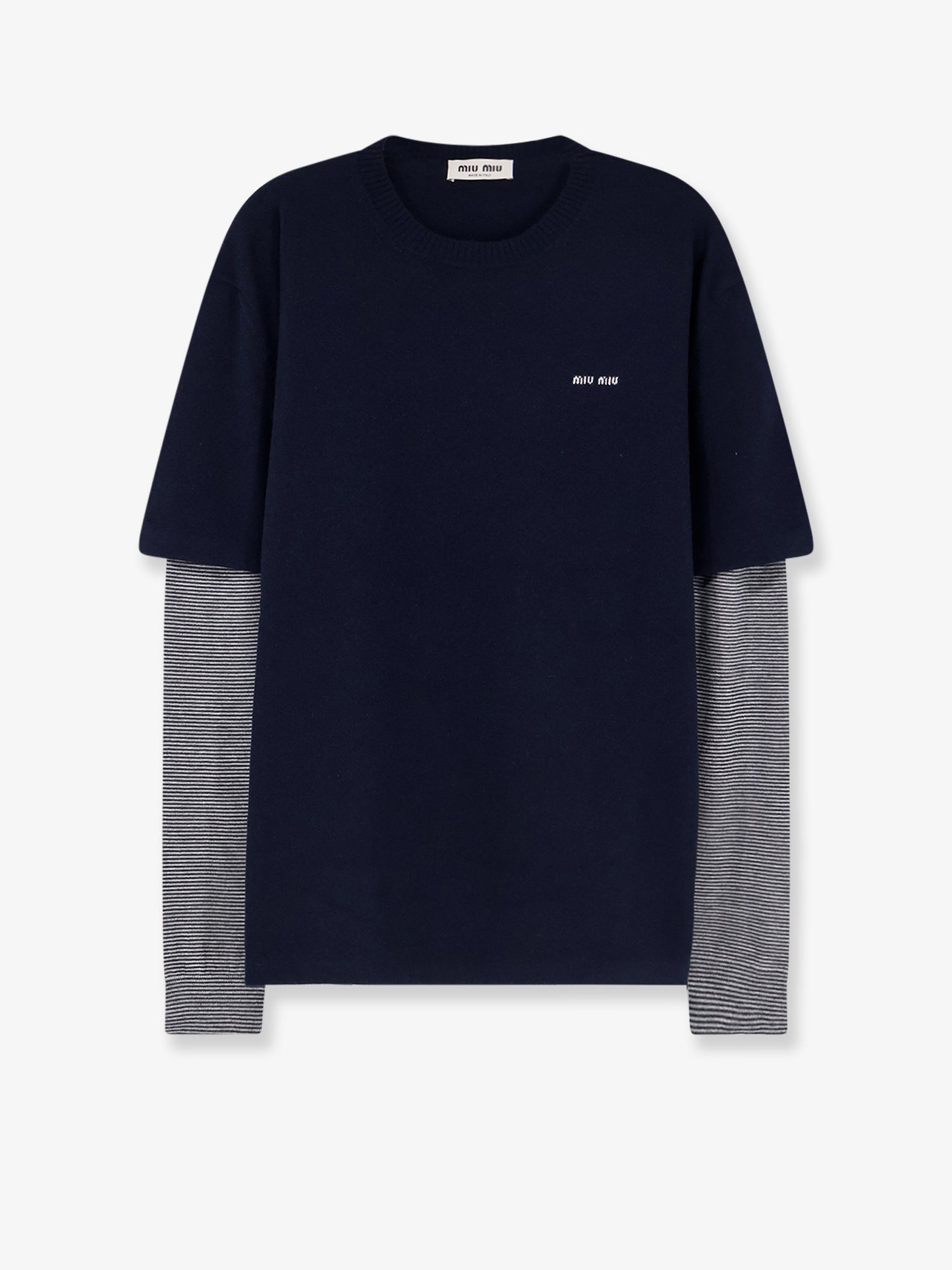 Blend of virgin wool, cashmere and silk sweater
