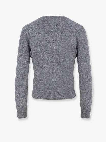 Wool sweater with logo inlay thumbnail