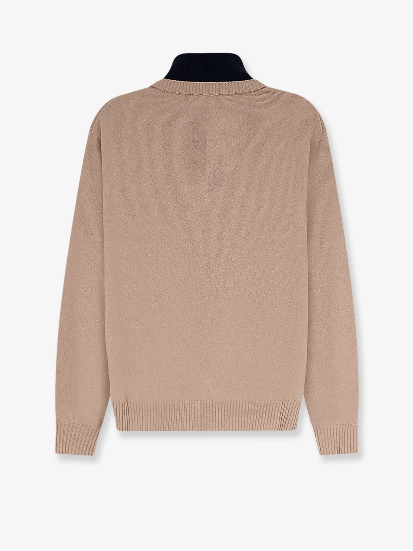 Cashmere sweater with logo inlay