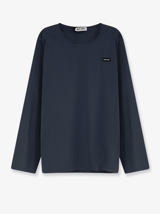 Stretch poplin top