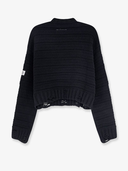 Destroyed effect wool blend sweater thumbnail