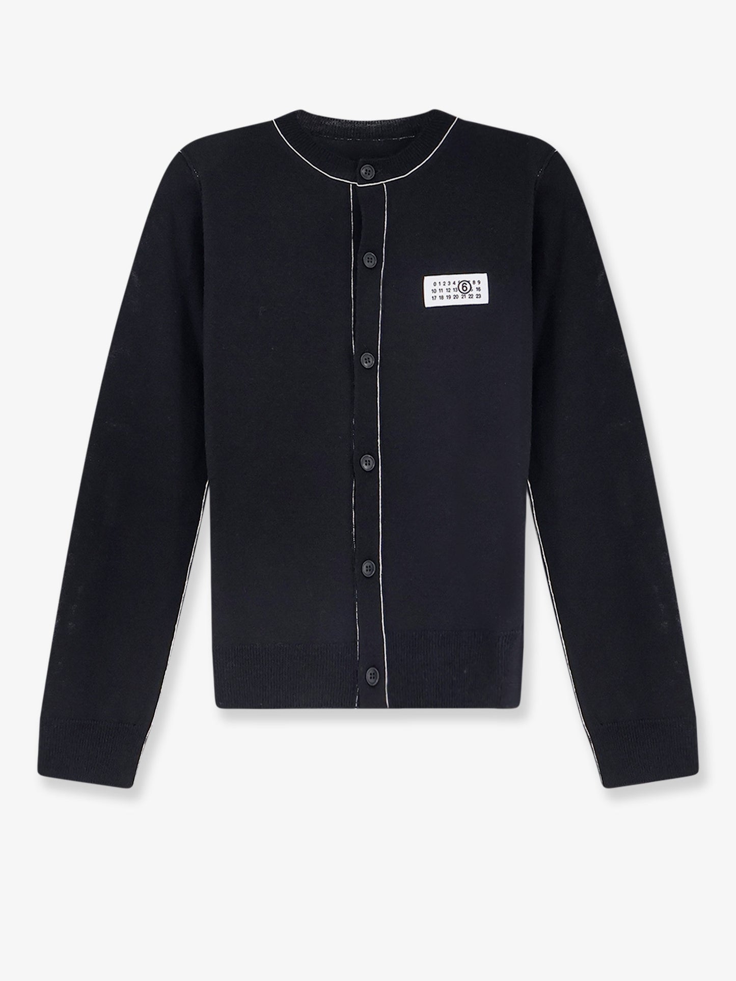 Cardigan in misto lana con dettaglio Numeric frontale