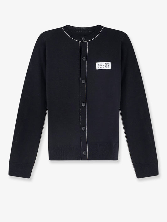 Wool blend cardigan with front Numeric detail