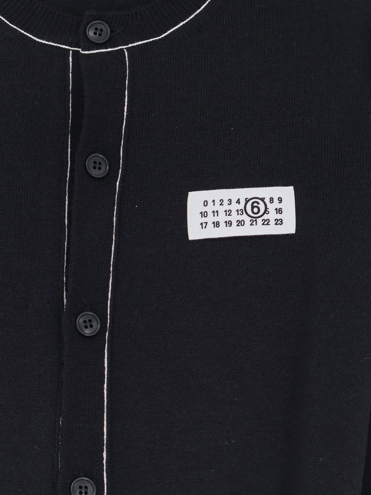 Cardigan in misto lana con dettaglio Numeric frontale