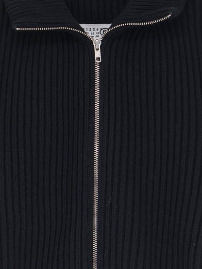 Cardigan in misto lana a costine thumbnail