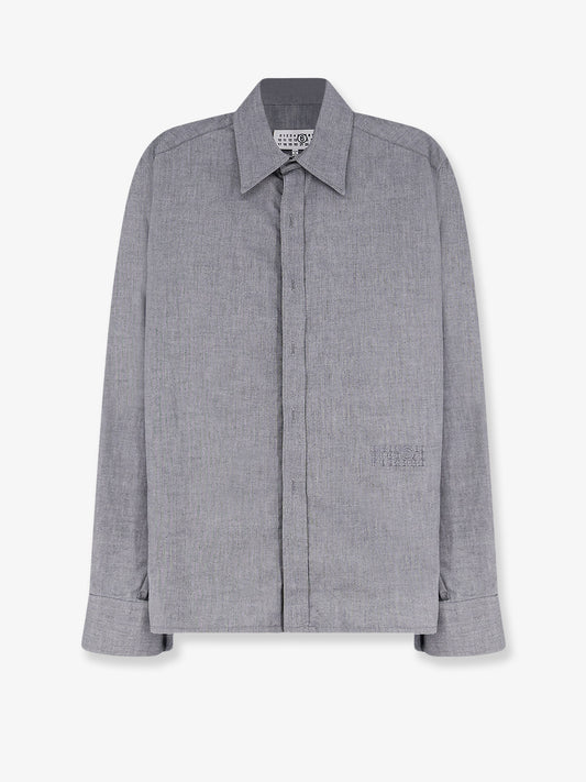 Cotton shirt with zip