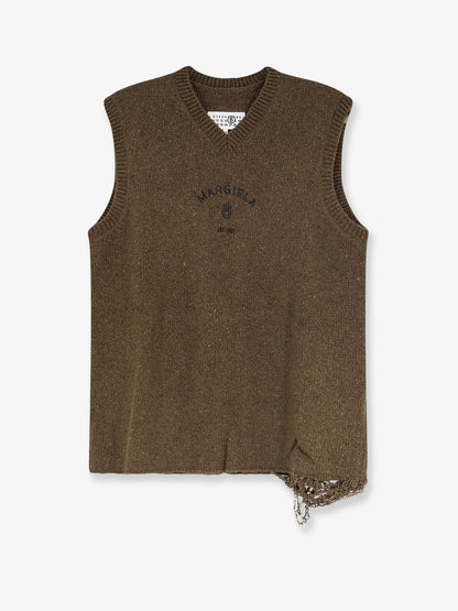 Wool blend vest with used effect thumbnail