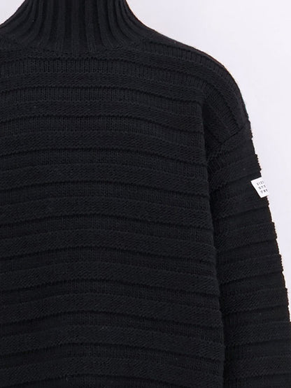 Wool blend sweater with distressed effect thumbnail
