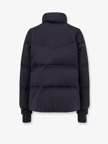 Down jacket with hood and emboridery thumbnail