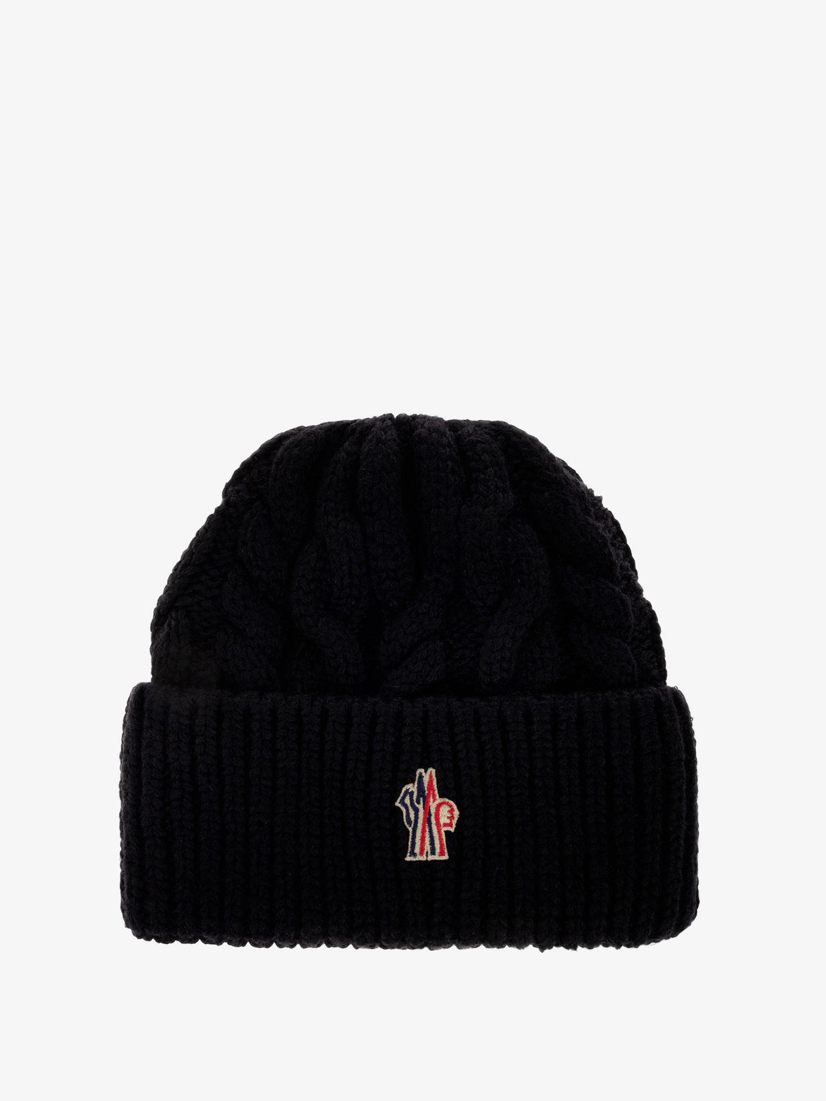 Cable-knit wool-blend hat