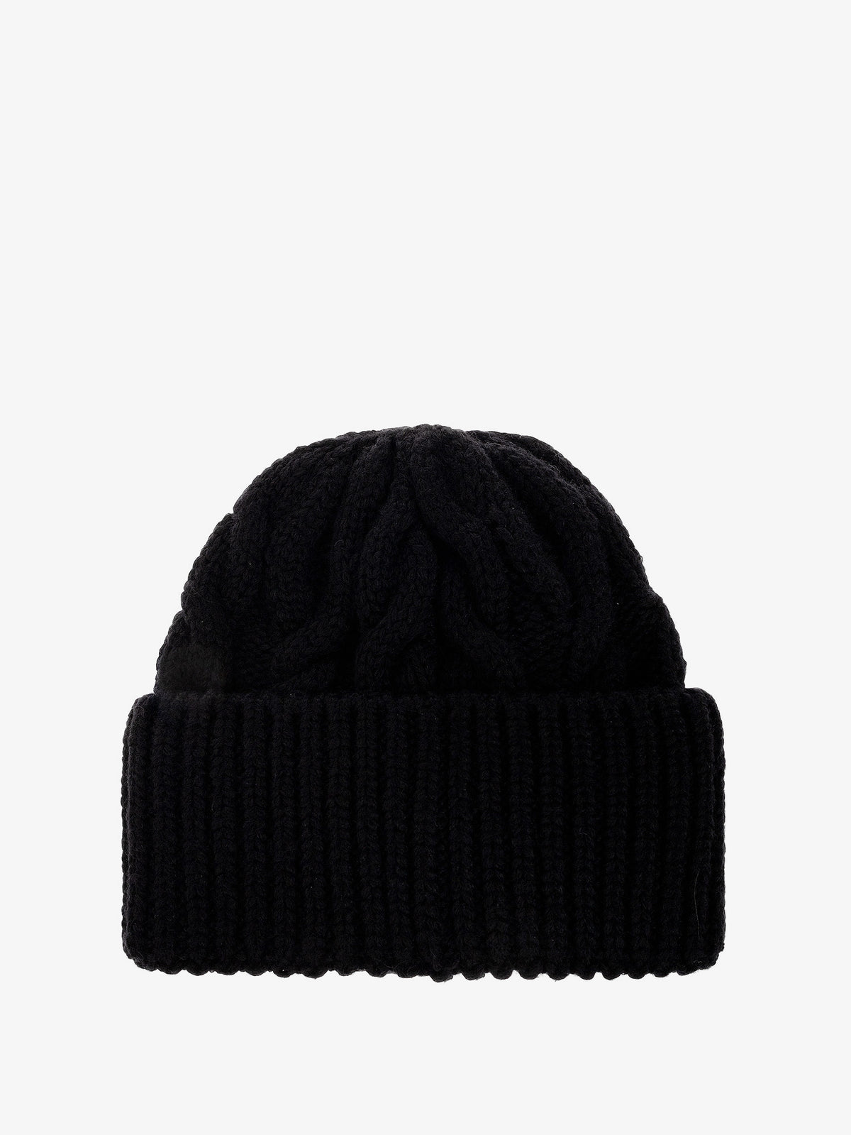 Cable-knit wool-blend hat