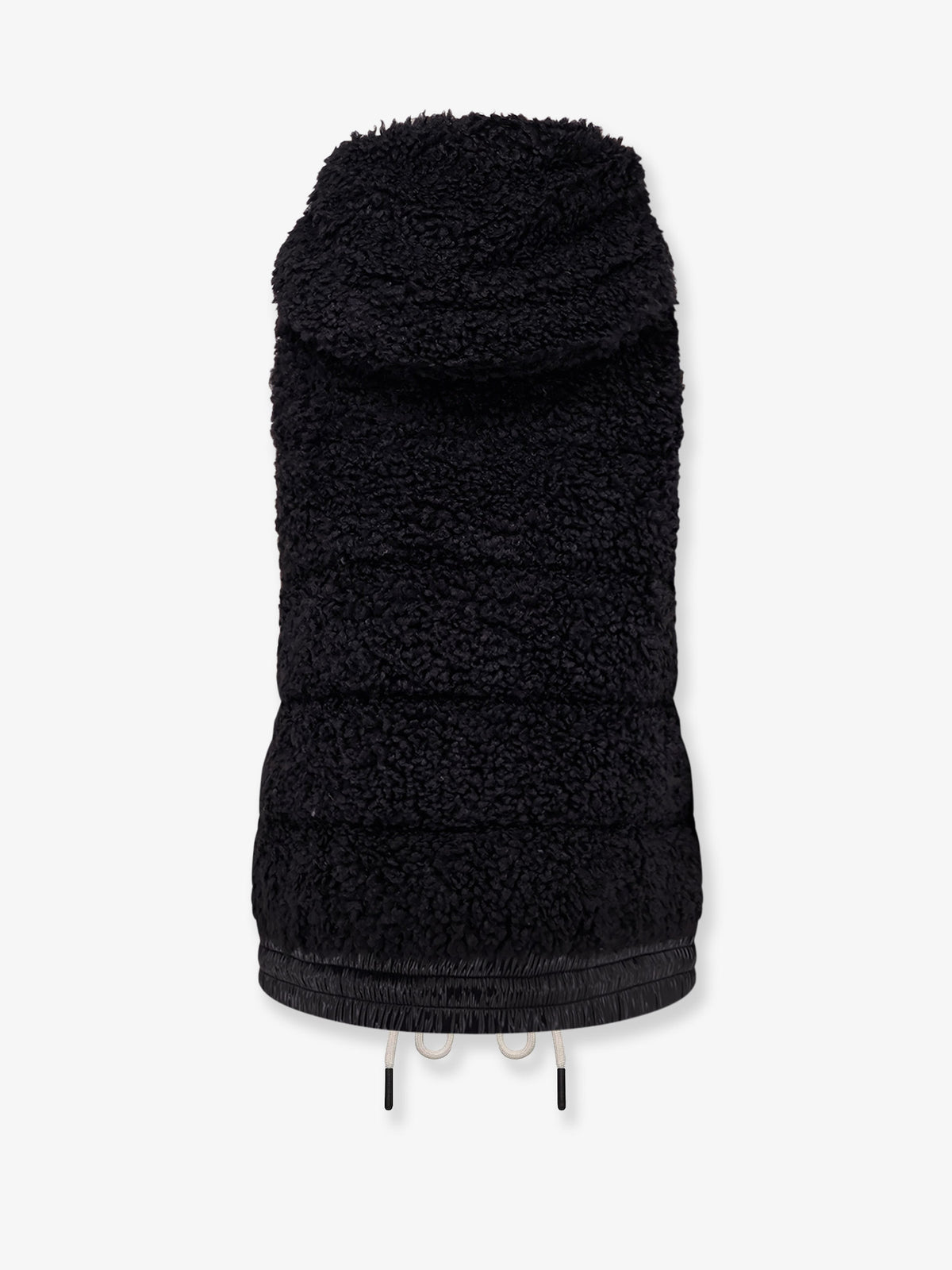 Fleece hooded down jacket