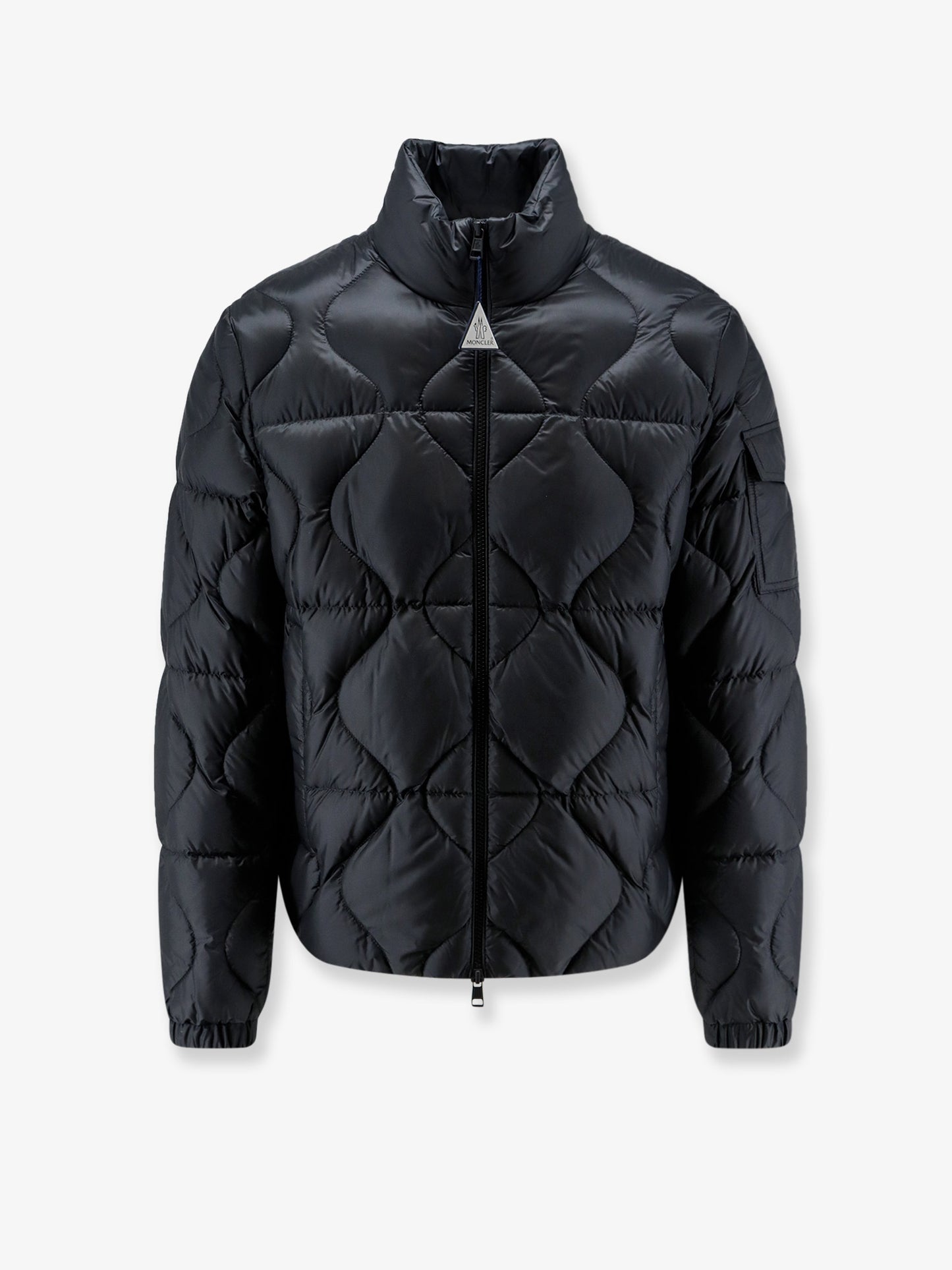 Asurel short down jacket with geometric stitching