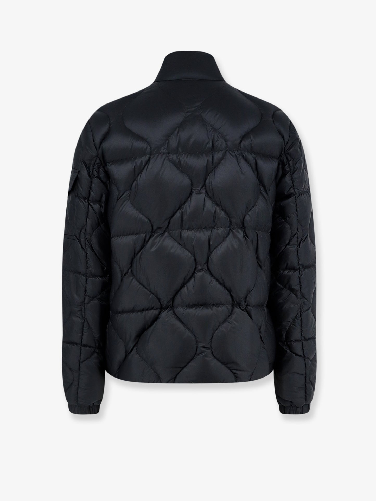 Asurel short down jacket with geometric stitching