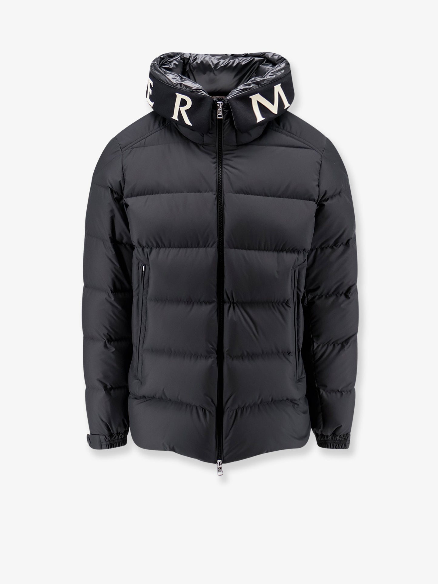 Orvelle nylon down jacket with rubberized Logo detail