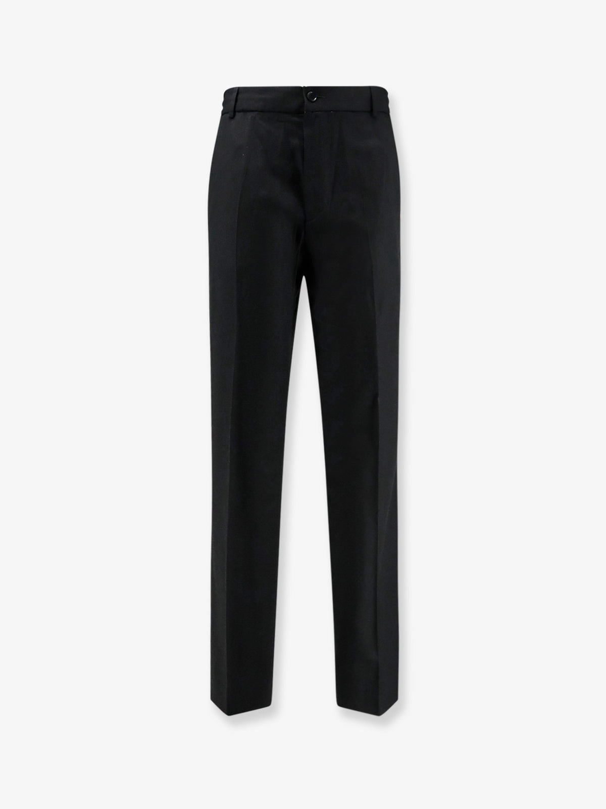 Virgin wool trousers with elastic and drawstring