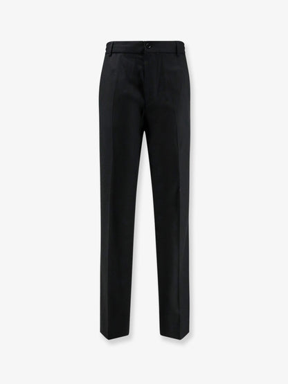 Virgin wool trousers with elastic and drawstring thumbnail