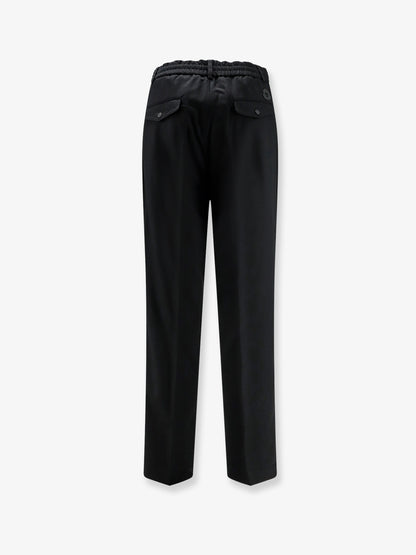 Virgin wool trousers with elastic and drawstring thumbnail