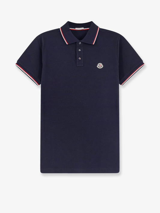 Cotton polo shirt with Logo patch