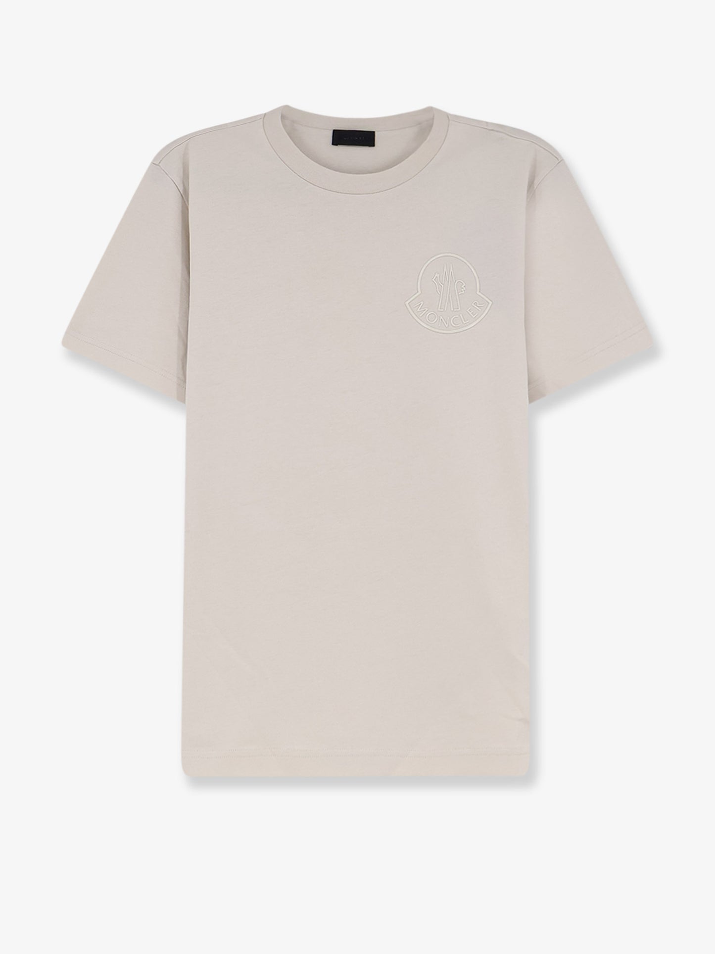 Cotton T-shirt with front logo patch