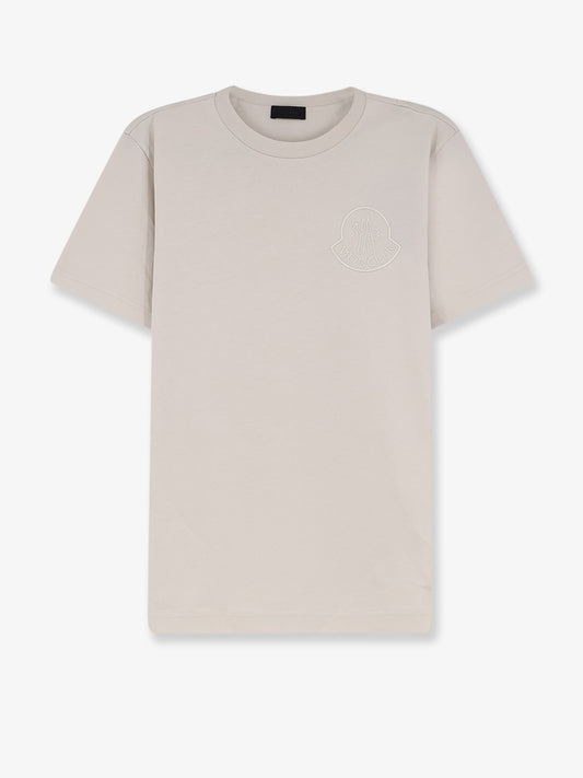 Cotton T-shirt with front logo patch