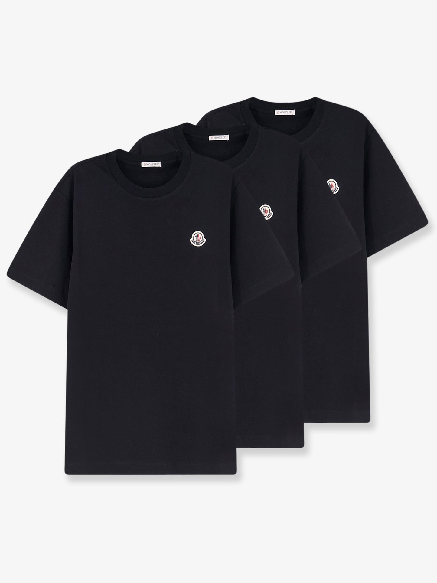 Cotton T-shirt with front logo patch