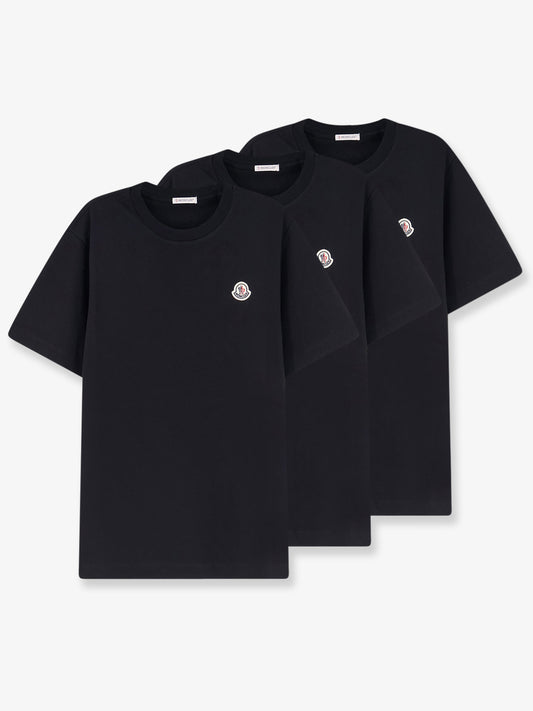 Cotton T-shirt with front logo patch