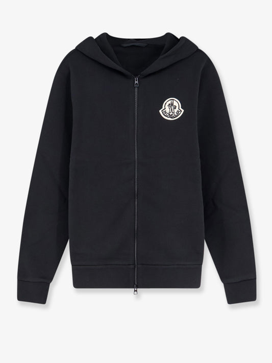 Cotton sweatshirt with logo patch