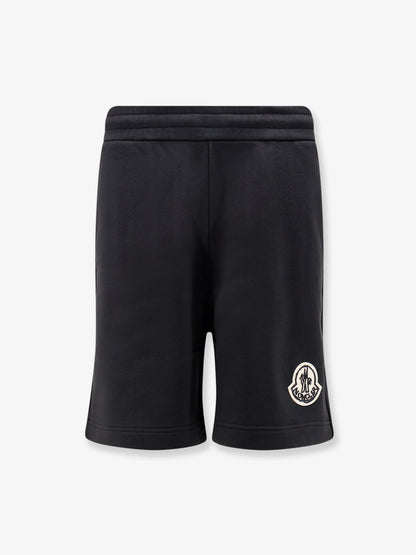 Cotton bermuda shorts with front logo patch thumbnail