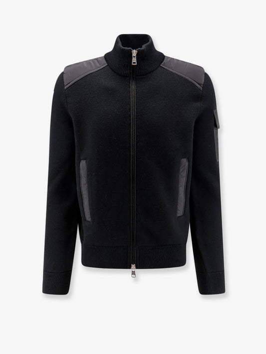 Virgin wool cardigan with Logo patch