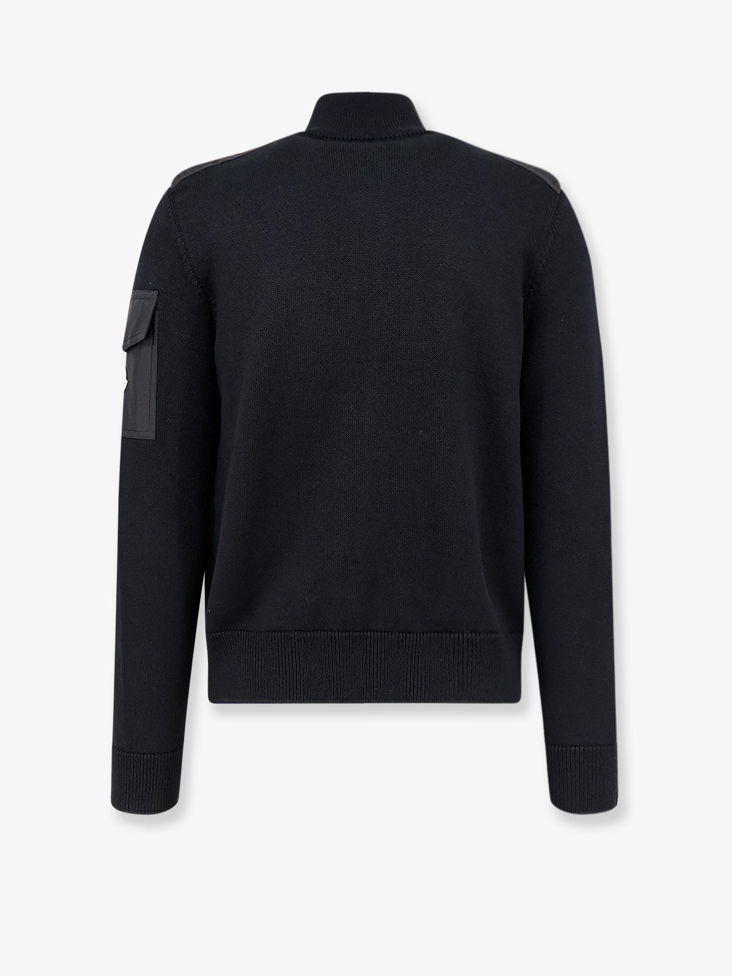 Virgin wool cardigan with Logo patch