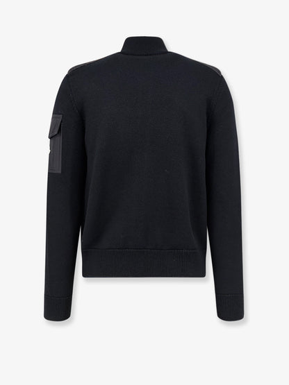 Virgin wool cardigan with Logo patch thumbnail