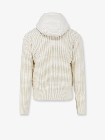 Nylon jacket with wool and cashmere blend sleeves thumbnail