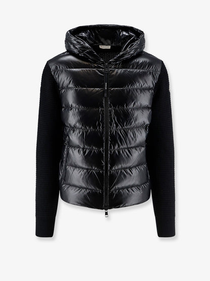 Nylon jacket with wool and cashmere blend sleeves thumbnail