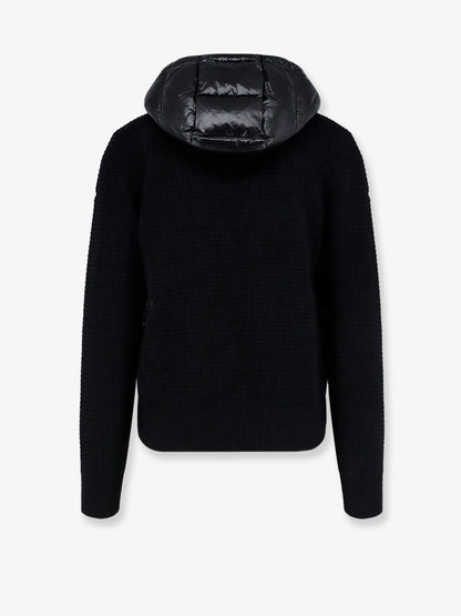 Nylon jacket with wool and cashmere blend sleeves thumbnail