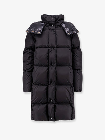 Litte nylon long down jacket thumbnail