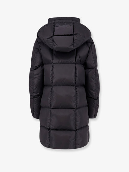 Litte nylon long down jacket thumbnail