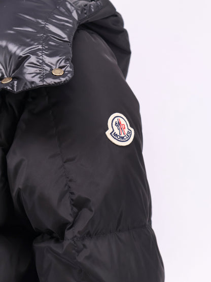 Litte nylon long down jacket thumbnail