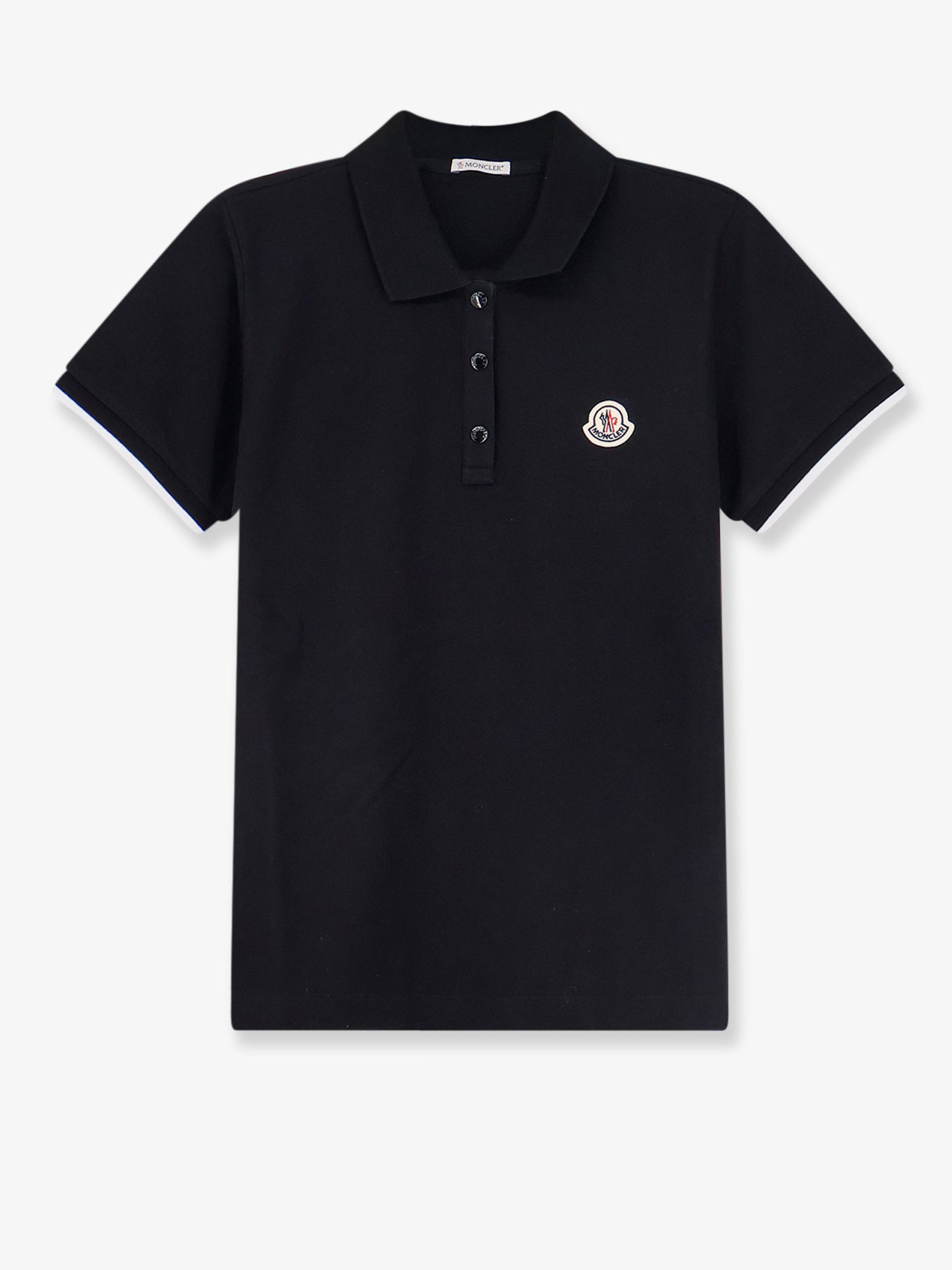Cotton polo shirt with logo patch