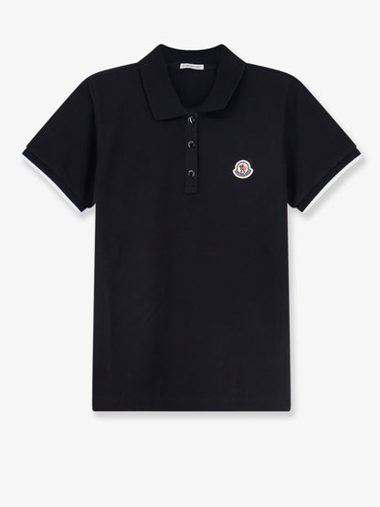 Cotton polo shirt with logo patch thumbnail