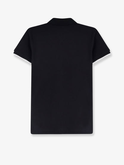 Cotton polo shirt with logo patch thumbnail