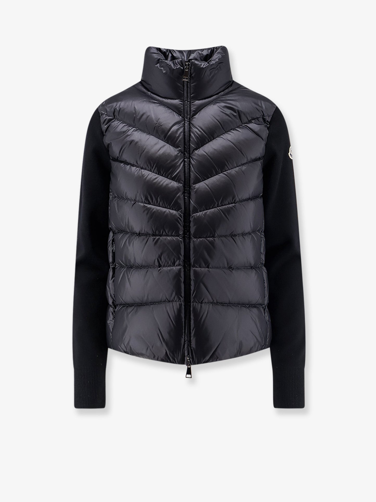 Down Jacket with virgin wool sleeves