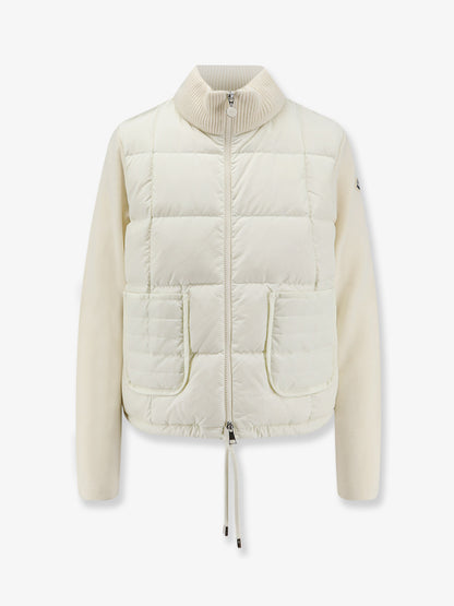 Nylon down jacket with virgin wool inserts thumbnail