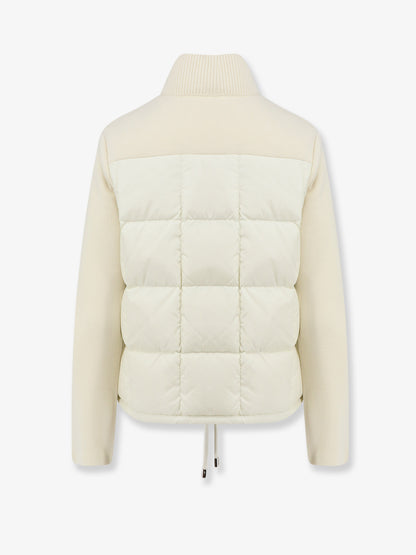 Nylon down jacket with virgin wool inserts thumbnail