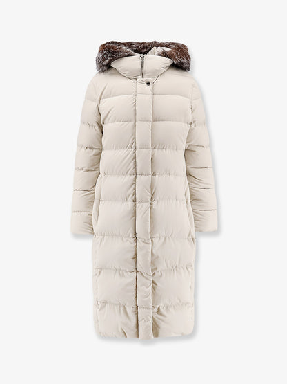 Zagar-Kn water-repellent stretch fabric long down coat thumbnail