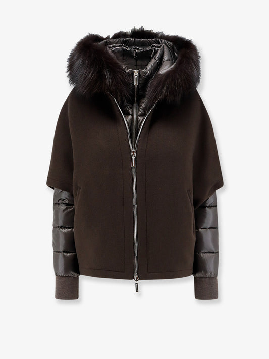 Pegaso a removable wool and cashmere blend down jacket