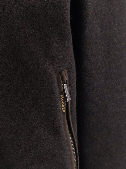Bellati-Mrw wool and cashmere jacket with fur detail thumbnail