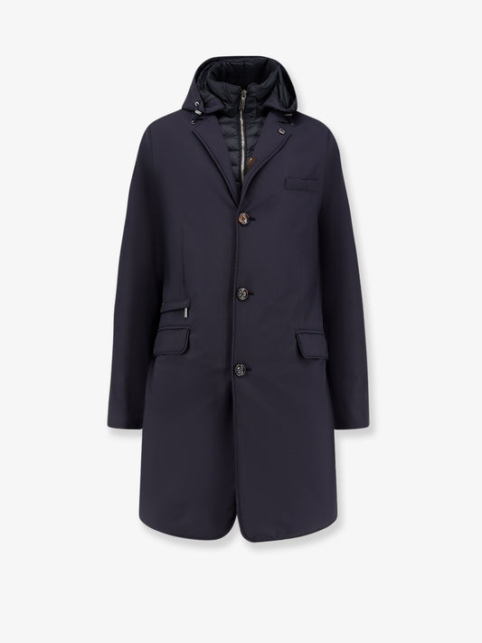 Redon-Skt padded nylon long jacket